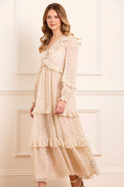 Cherie Lurex Ankle Gown