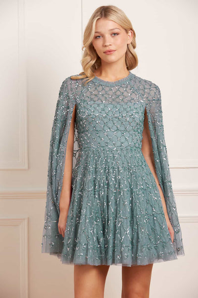 Heart Lattice Micro Mini Dress