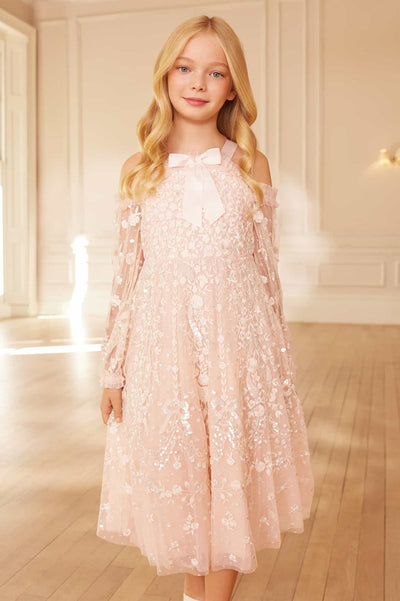 Adeline Off-Shoulder Kids Dress