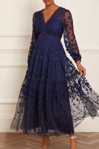 Celestia Knöchelkleid mit Schleife