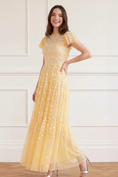 Clover Short Sleeve Ankle Gown