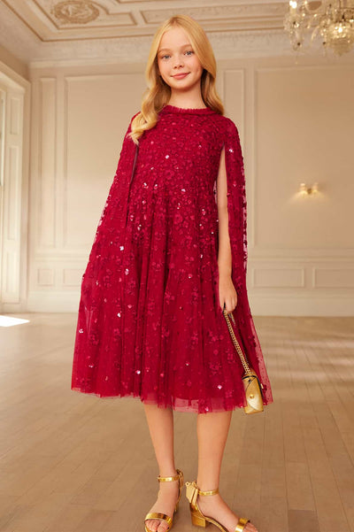 Dahlia Ditsy Cape Kinderkleid