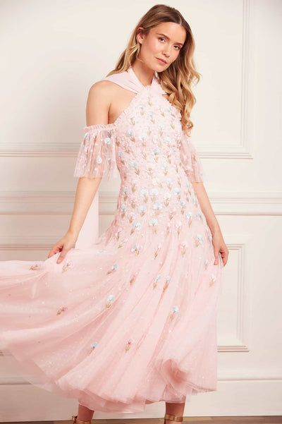 Dandelion Ditsy Halter-Neck Ballerina Dress