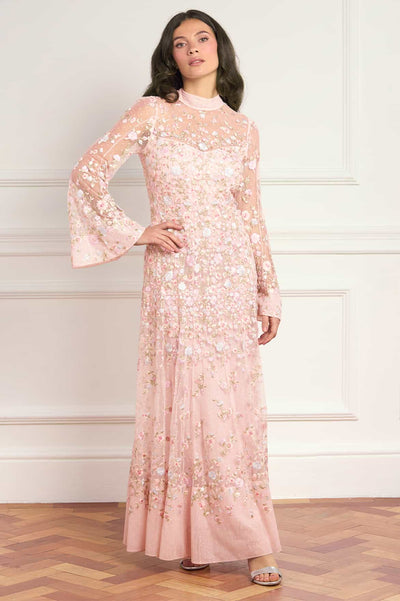 Sylvia Rose Long Sleeve Ankle Gown