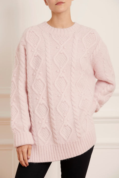 Sylvie Kabel Longline Pullover - Rosa