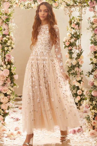 Καμέλια Ditsy φόρεμα αστράγαλο