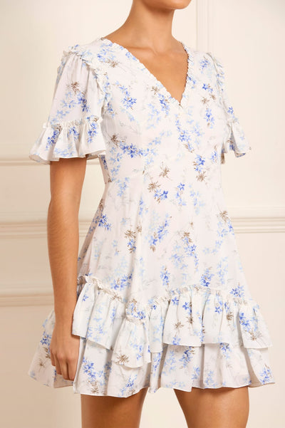 Mini Vestido Ophelia Ditsy Eva Crepe Micro