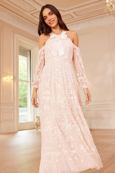 Adeline Off-Shoulder Ankle Gown