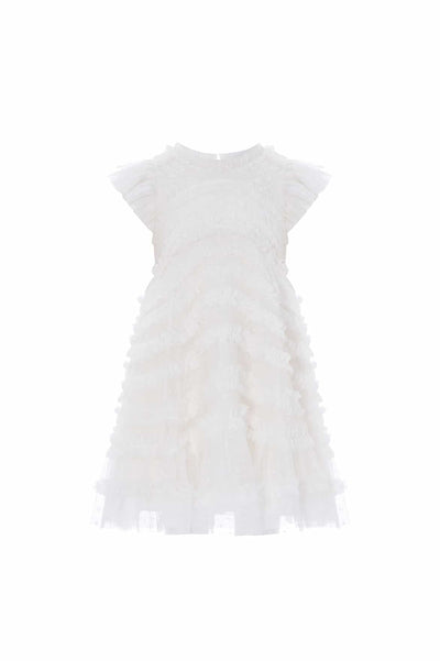 Amara Ruffle Sleeve Kids Dress