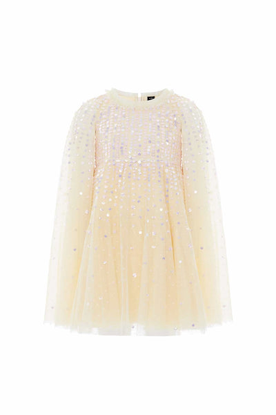 Moonlight Sequin Cape Kids Dress
