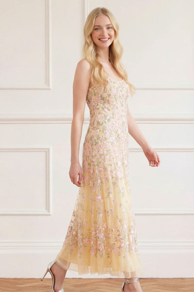 Sylvia Rose Scoop Neck Ankle Gown