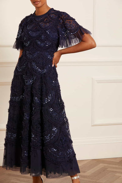 Robe à volants à la cheville Carmen