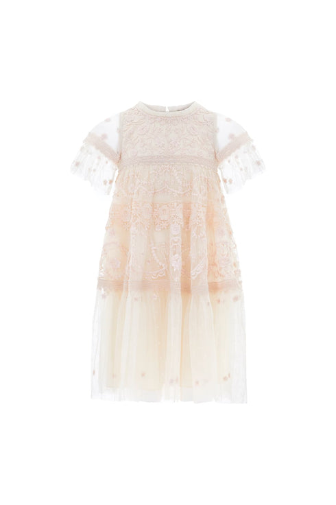 Robe pour enfants en dentelle Midsummer - Beige