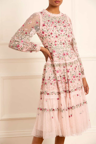 Robe midaxi Bouquet de rubans