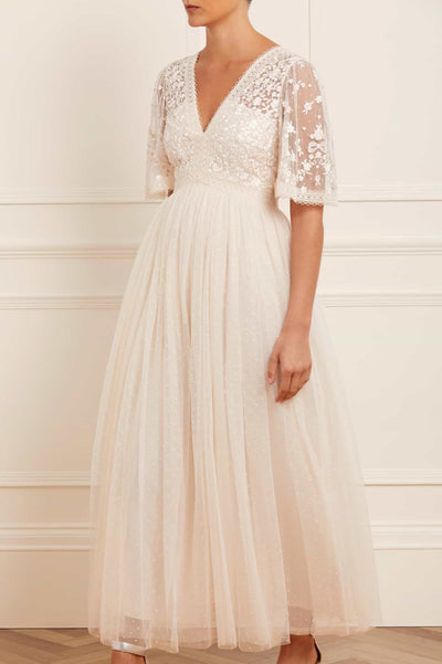 Celestia szalaggal díszített bokafarmeruha