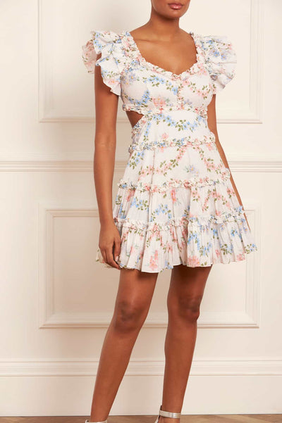 Dancing Daisies pamut hát nélküli mikro mini ruha