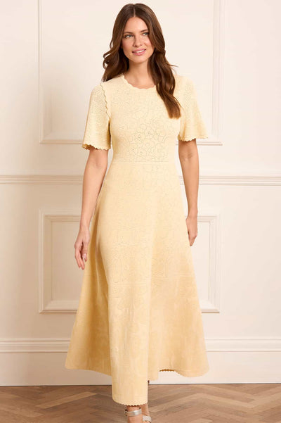 Floral Pointelle Knit Gown