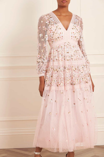 Garland szalaggal díszített bokaruha