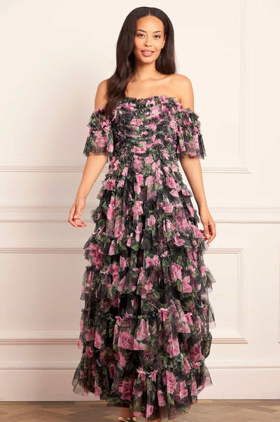 Rose Vine Aviana Off-Shoulder Gown