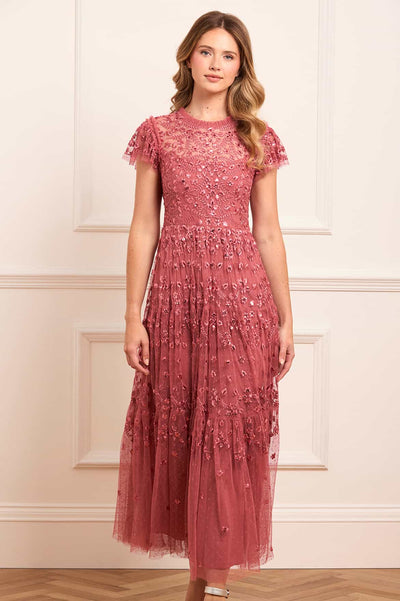 Clover Short Sleeve Ankle Gown