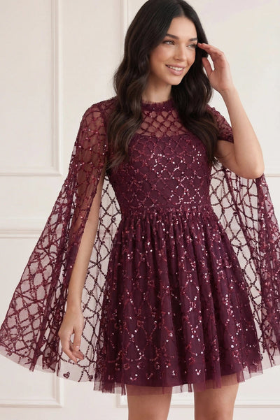 Heart Lattice Micro Mini Dress