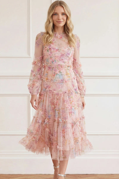 Bunga berlian Ruffle Ballerina pakaian