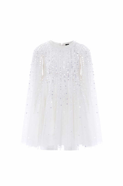 Moonlight Sequin Cape Kids Dress
