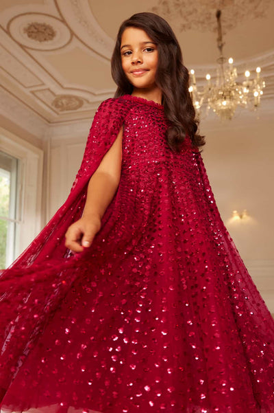 Raindrop Cape Kids Dress