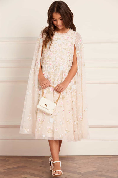Ethereal Blooms Cape Kids Dress