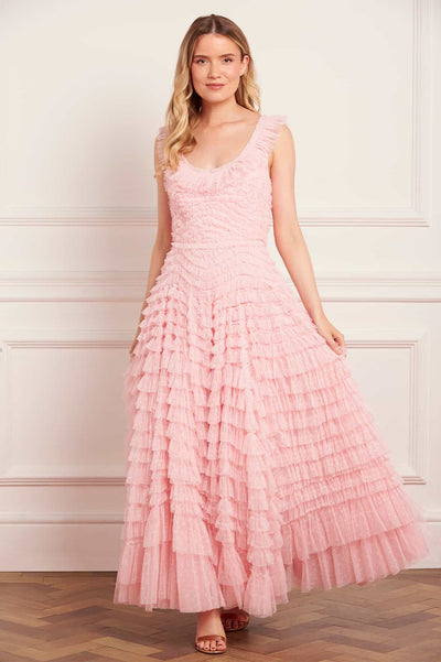 Hattie Scoop Neck Ankle Gown