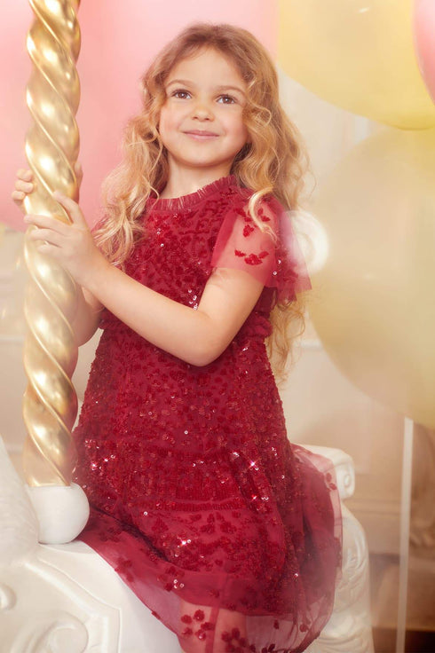 Aurora Kids Dress - Red