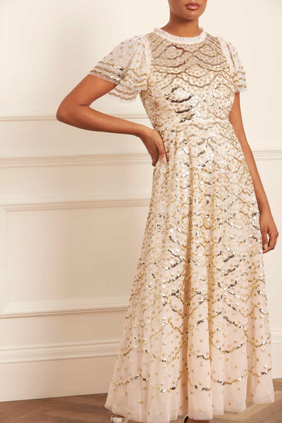 Deco Dot Parlak Bilekli Elbise