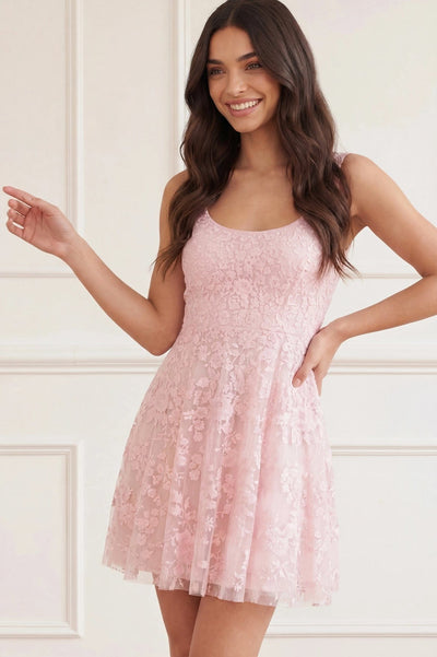 Rosa Sleeveless Scoop Neck Micro Mini Dress