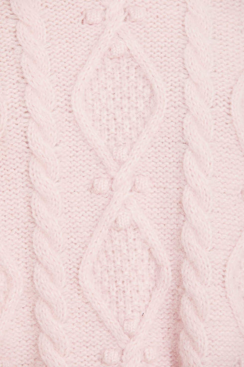 Sylvie Cable Longline Jumper - Pink