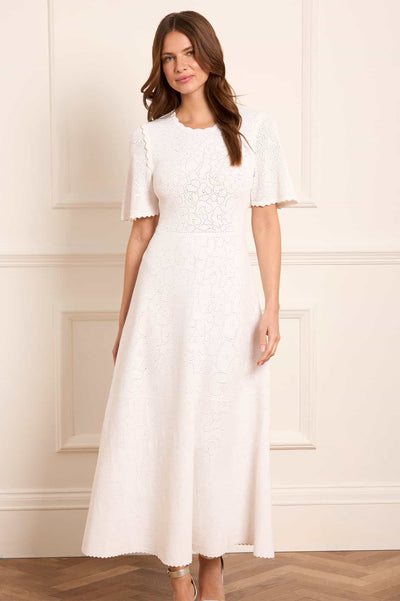 Floral Pointelle Knit Gown