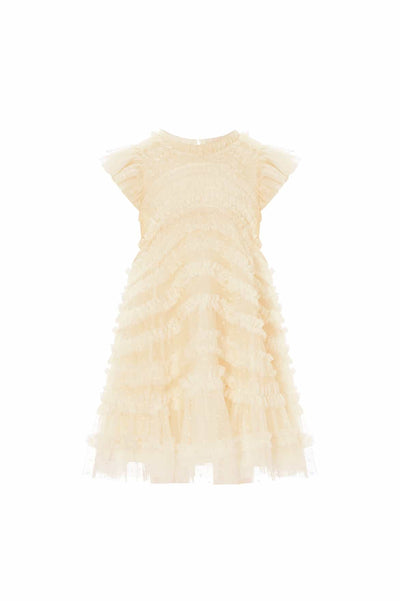 Amara Ruffle Sleeve Kids Dress