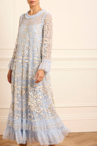 Celia Long Sleeve Ankle Gown