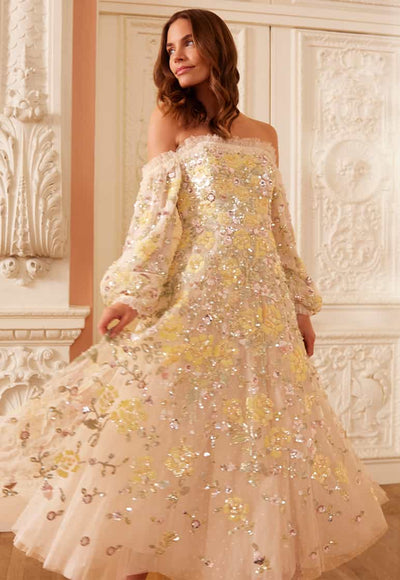 Elina Rose Off-Shoulder Ballerina Dress