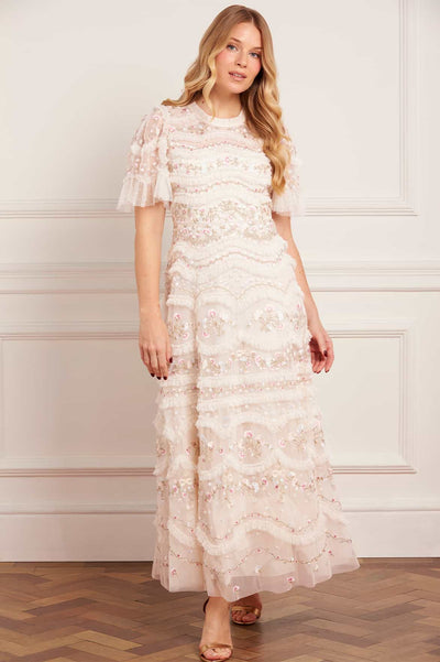 Marina Ruffle Ankle Gown