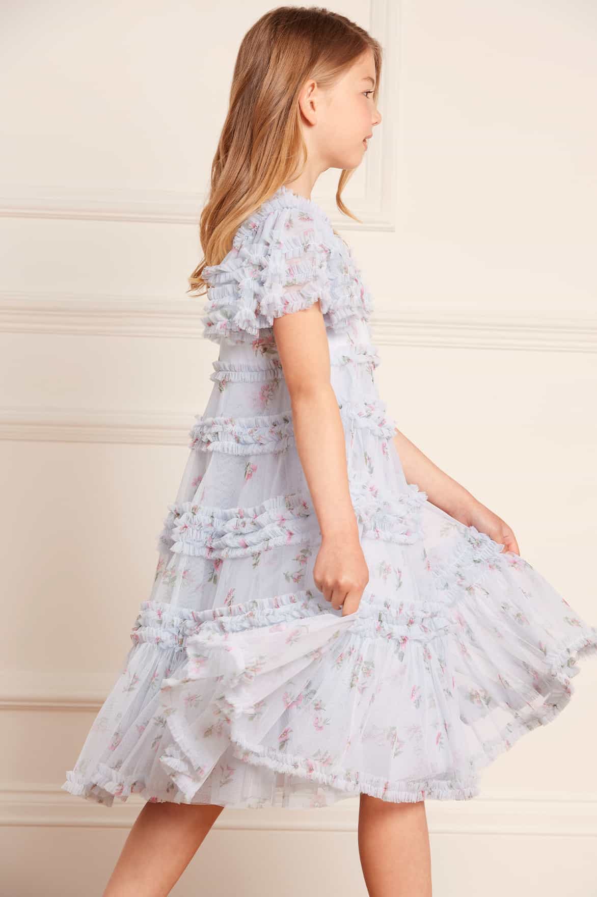 Ditsy scatter shop tulle midi dress