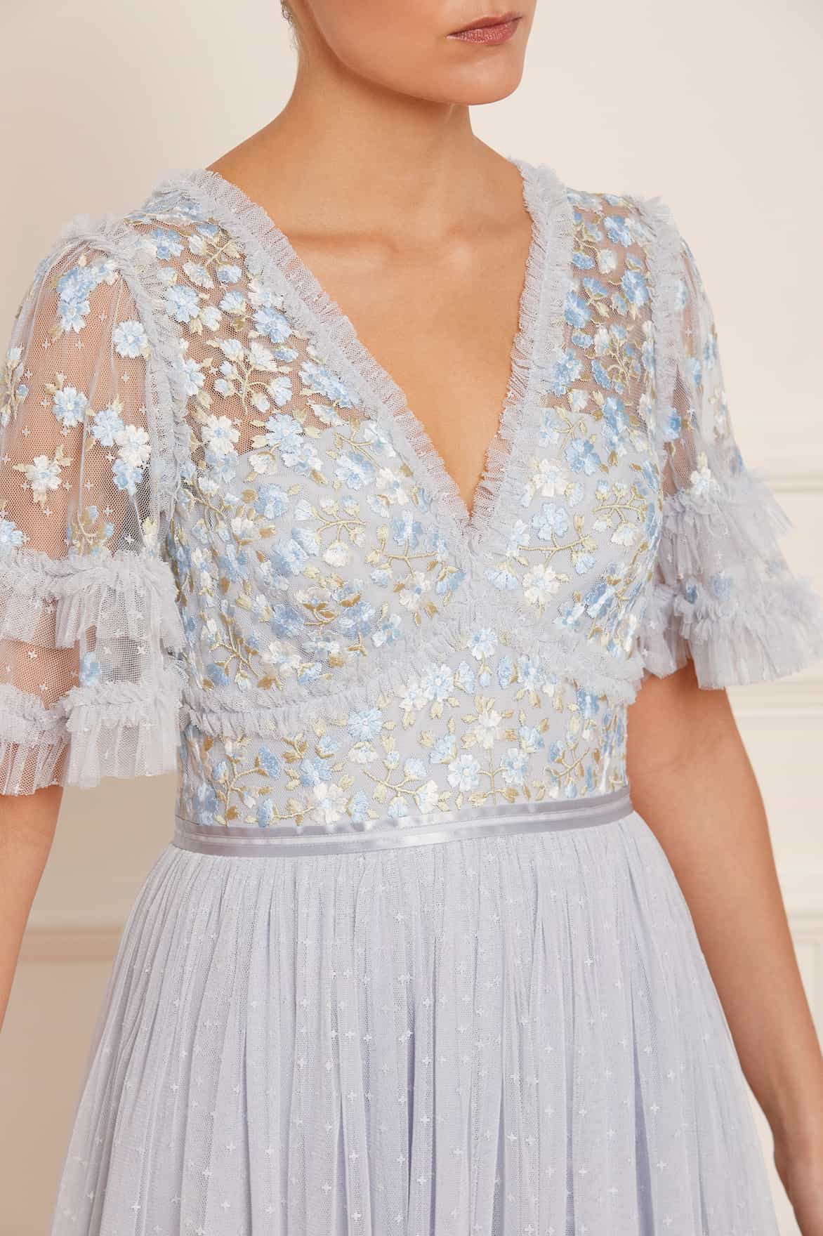 Wildflower Ditsy Bodice Ankle Gown1