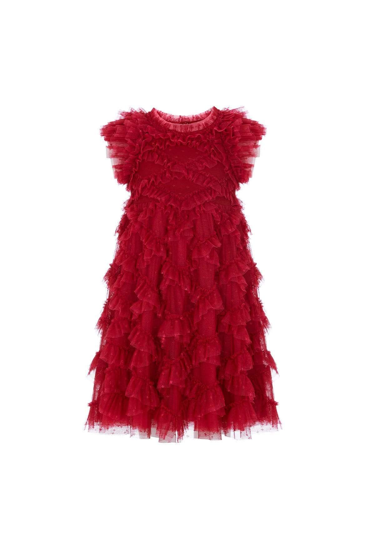 Genevieve Kids Dress – Red | Needle & Thread