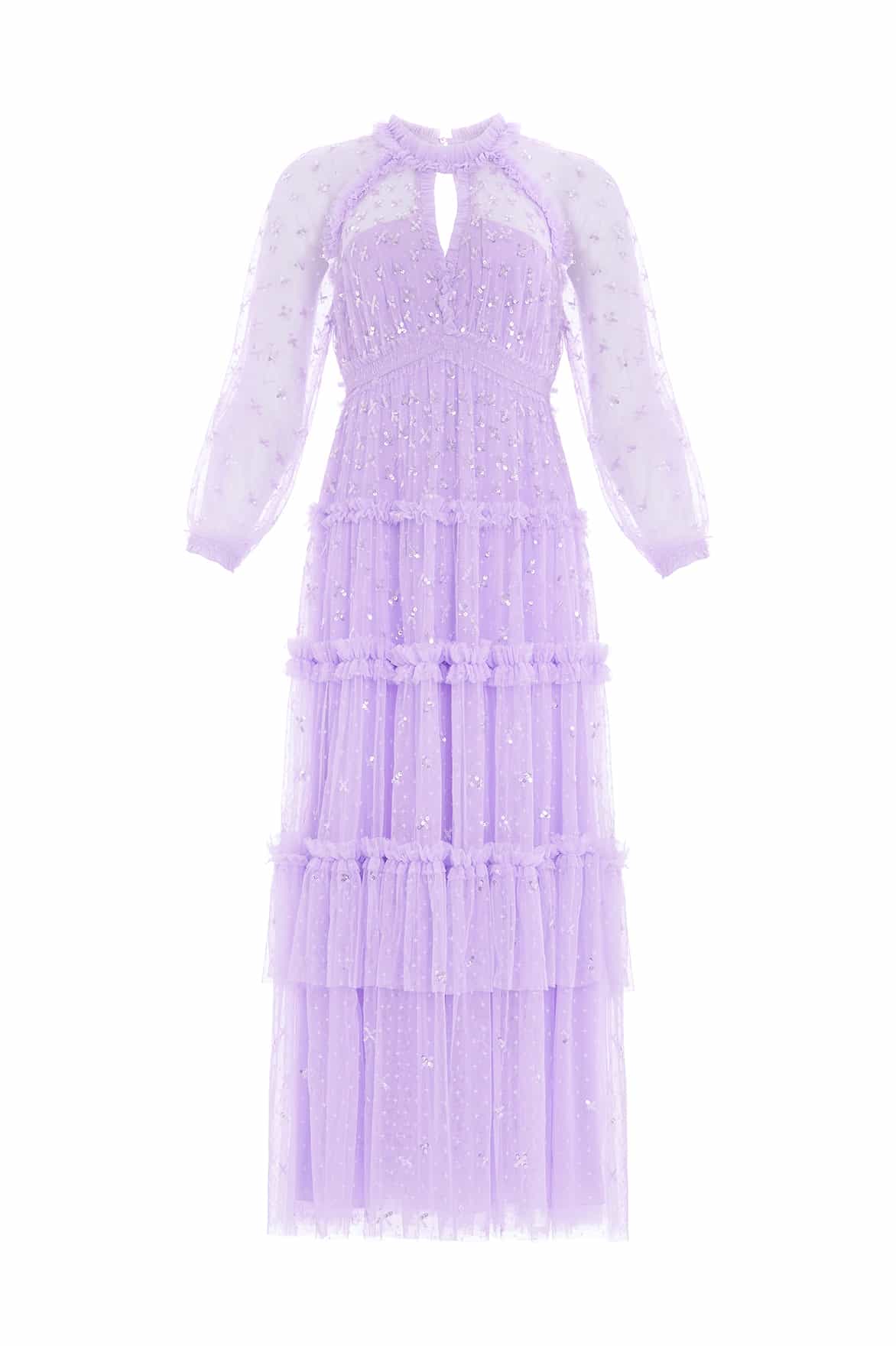 Sequin Kisses Ankle Gown – Purple | Needle & Thread